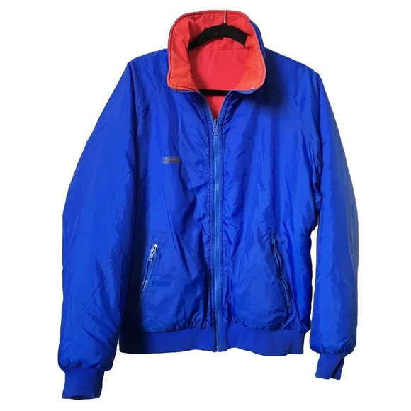 Vintage Columbia Blue Red  Reversible Winter Ski Jacket - Picture 1 of 8